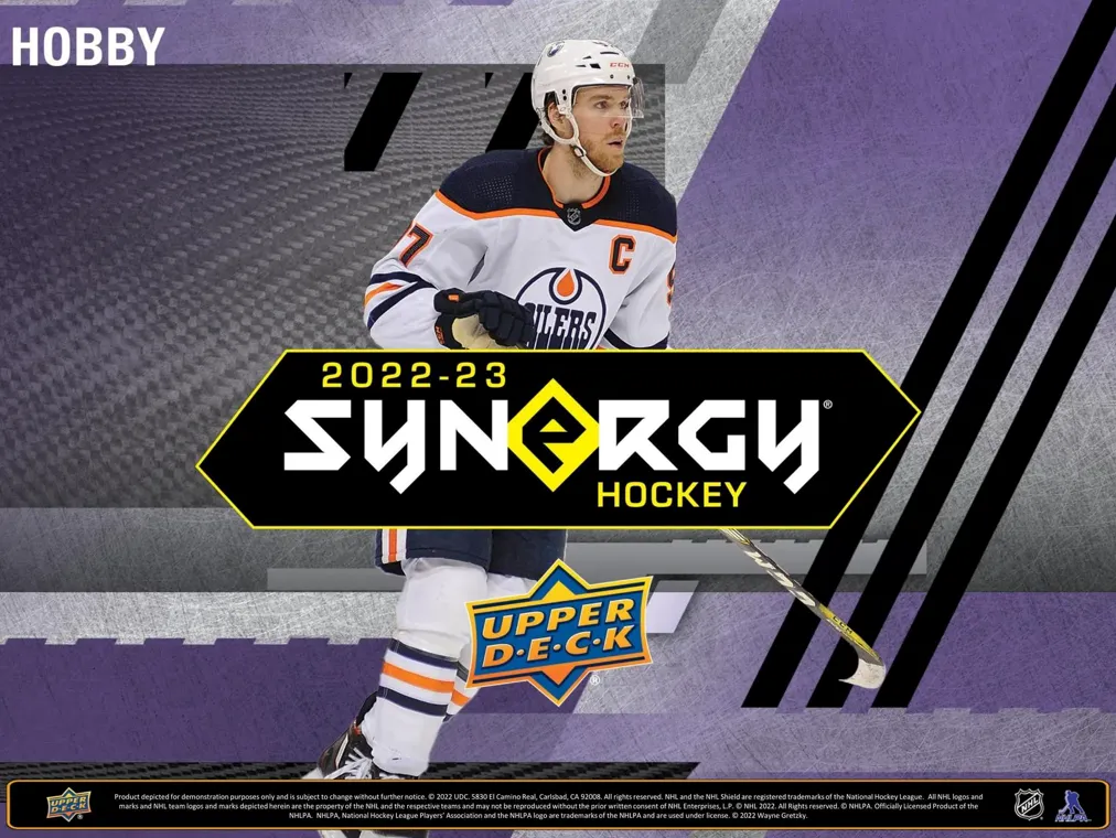 2022/23 Upper Deck Synergy Hockey Hobby Box 8 Packs per Box, 3 Cards per Pack