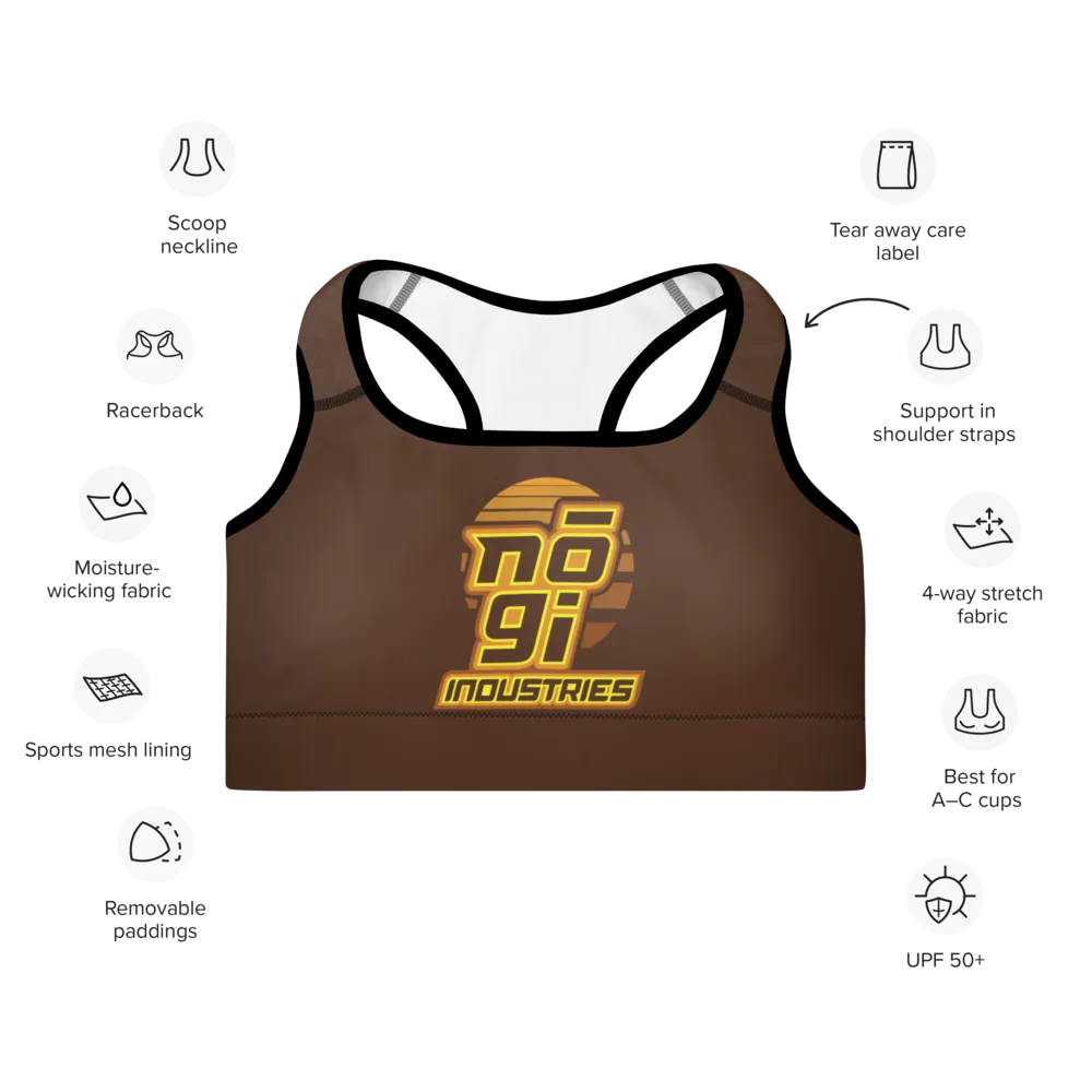 7Four BROWN Padded Sports Bra by Nogi Industries
