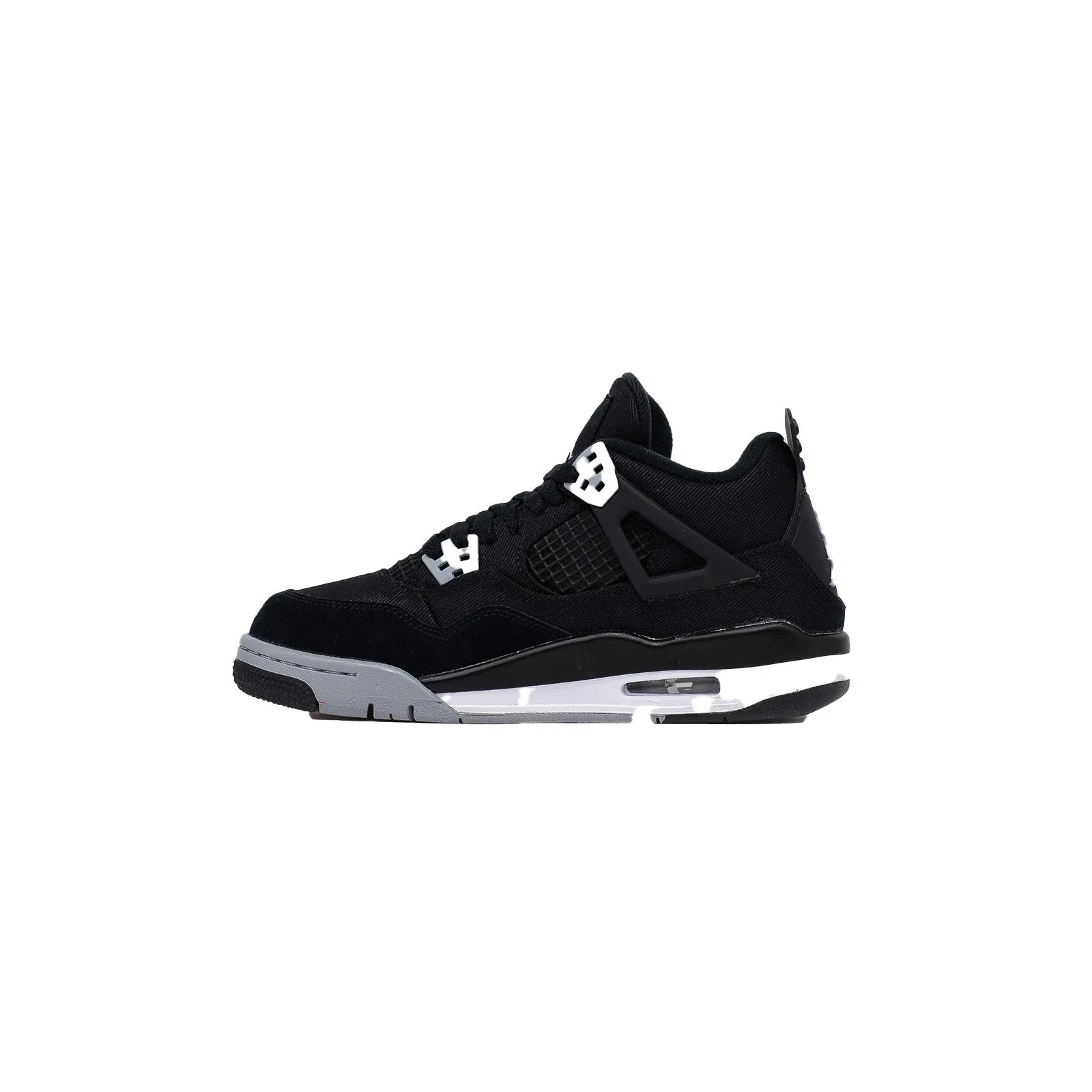 Air Jordan 4 (GS), Black Canvas