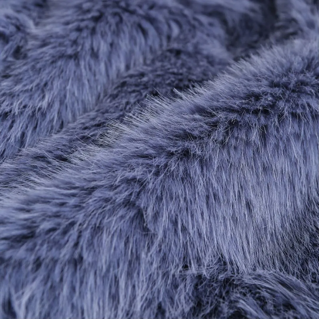 Amazhiyu Womens Faux Fur Zip-Up Cropped Jacket Long Sleeve Warm Winter Coat