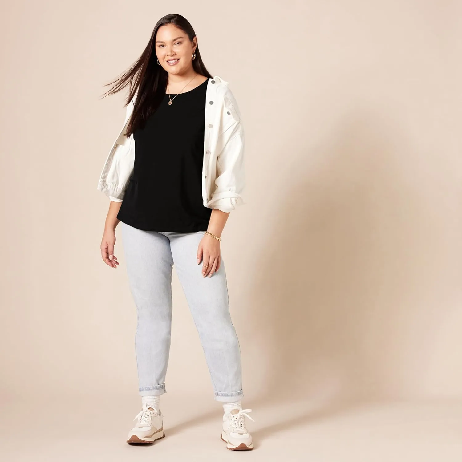 Amazon Essentials Women's Classic-Fit Short-Sleeve Crewneck T-Shirt, Multipacks