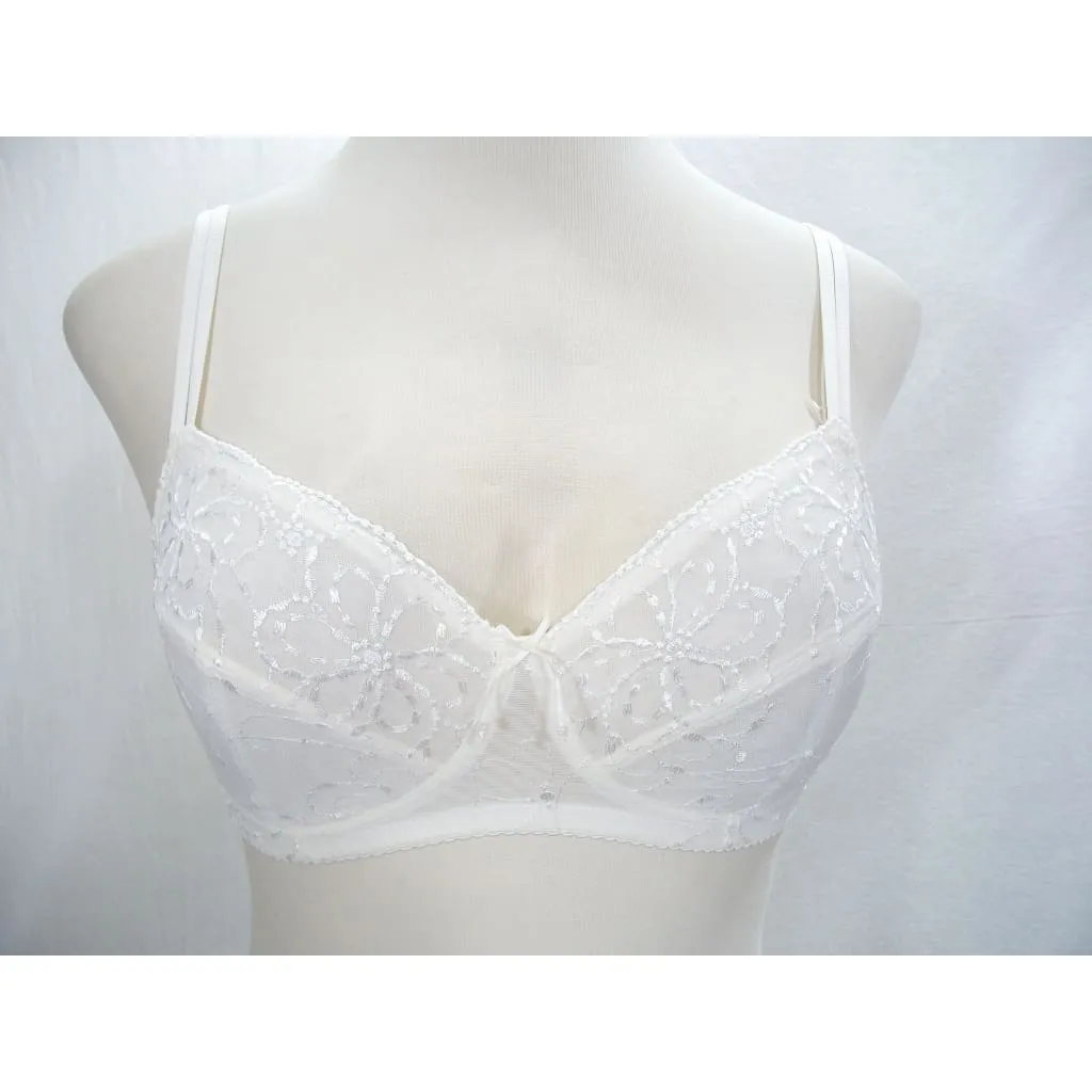 Amoena 43930 Angelique Lace Wire Free Mastectomy Bra 32D Ivory Off White NWT