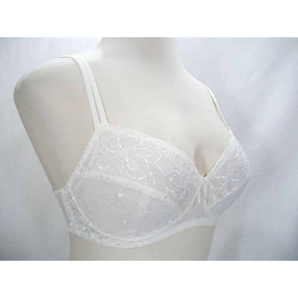 Amoena 43930 Angelique Lace Wire Free Mastectomy Bra 32D Ivory Off White NWT