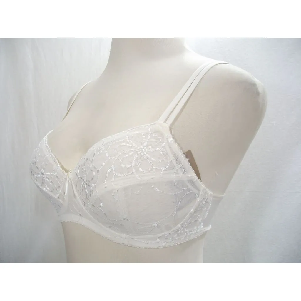 Amoena 43930 Angelique Lace Wire Free Mastectomy Bra 32D Ivory Off White NWT