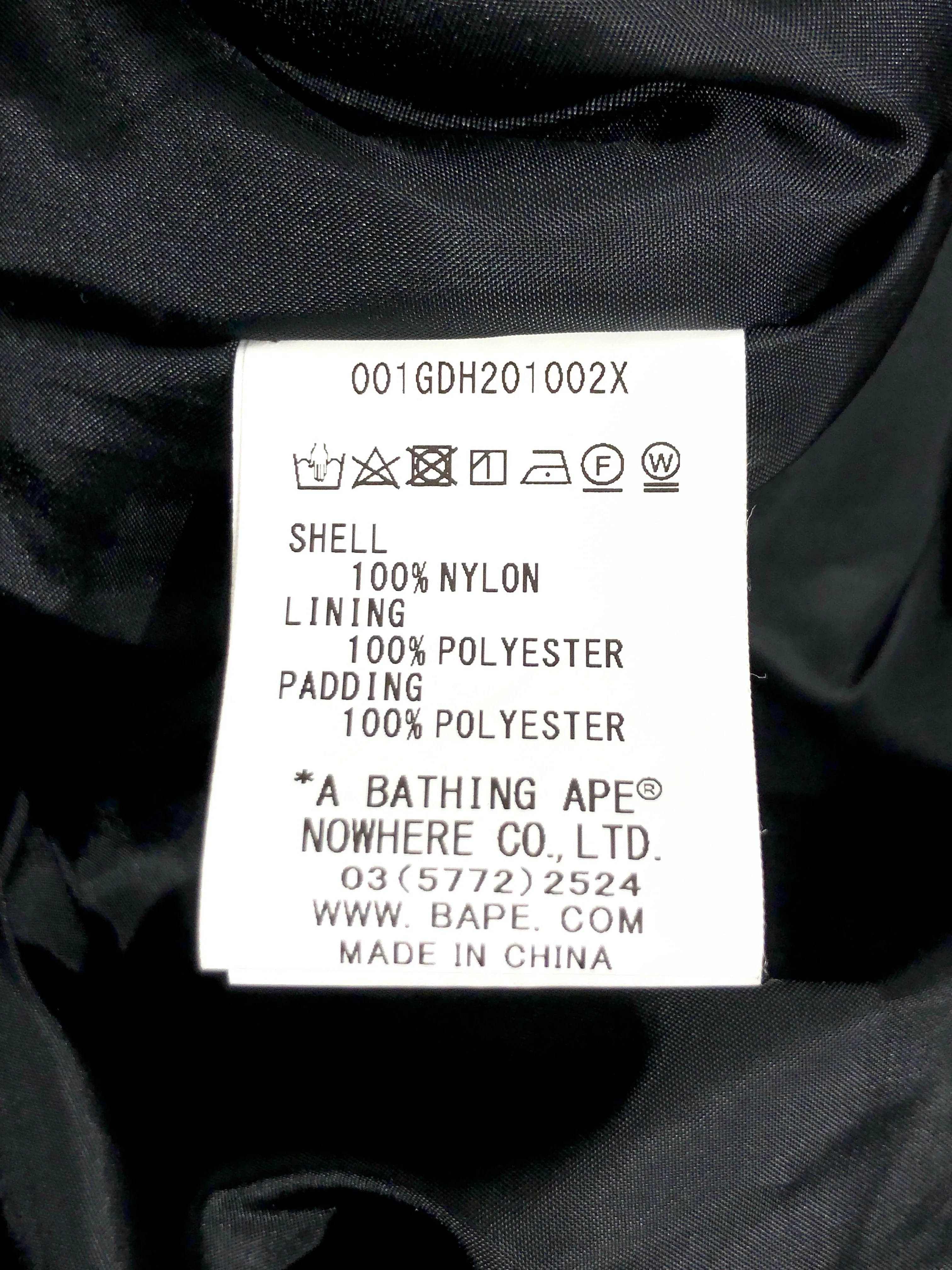 BAPE/Jacket/L/Polyester/BLK/