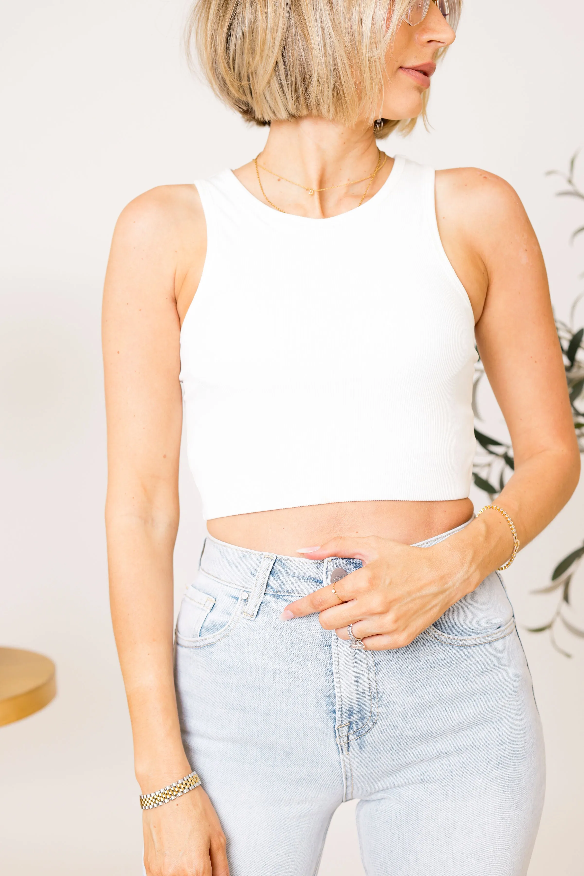 Best Brami Ribbed Tank Top with Built in Bra!  (S-3XL)