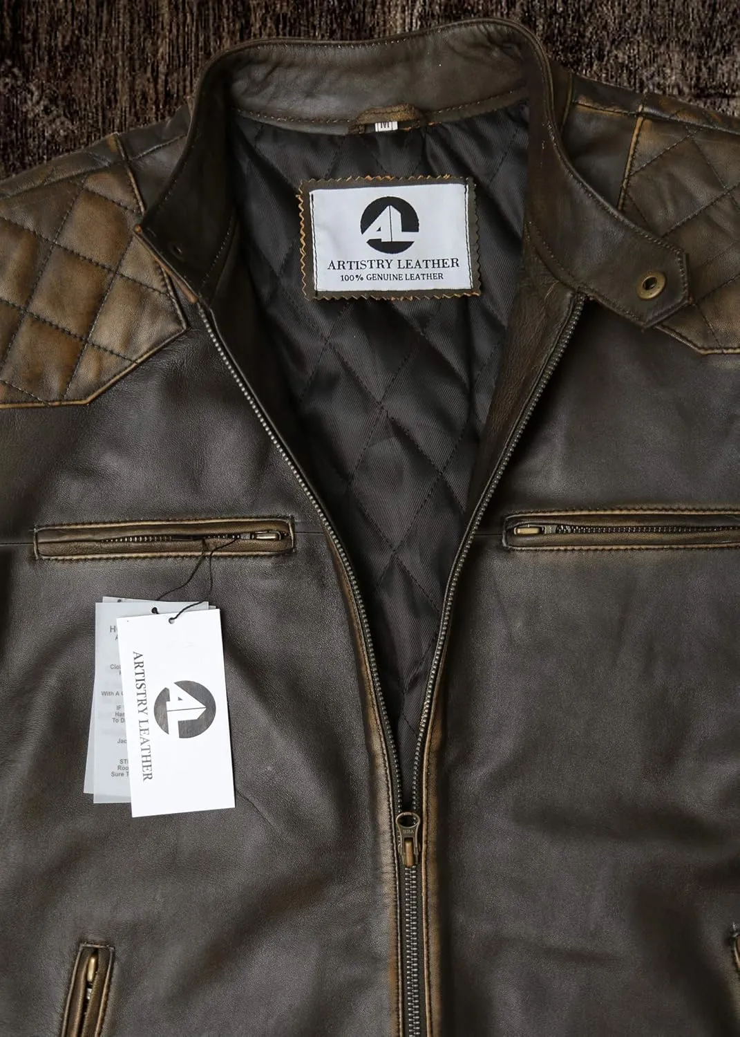 Black Casual Real Leather Jacket for Mens | Genuine Lambskin Motorcycle Biker Jackets