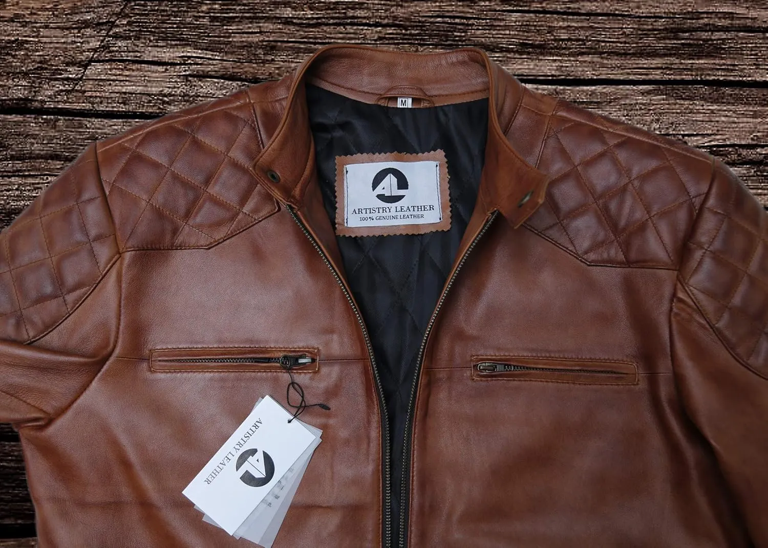 Black Casual Real Leather Jacket for Mens | Genuine Lambskin Motorcycle Biker Jackets