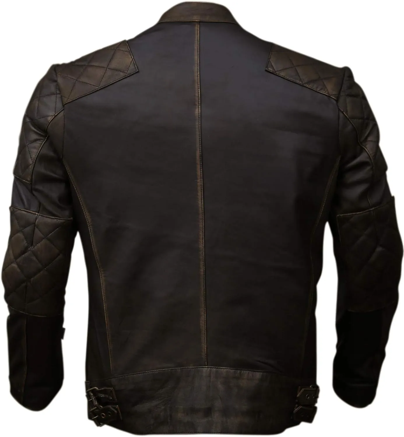 Black Casual Real Leather Jacket for Mens | Genuine Lambskin Motorcycle Biker Jackets