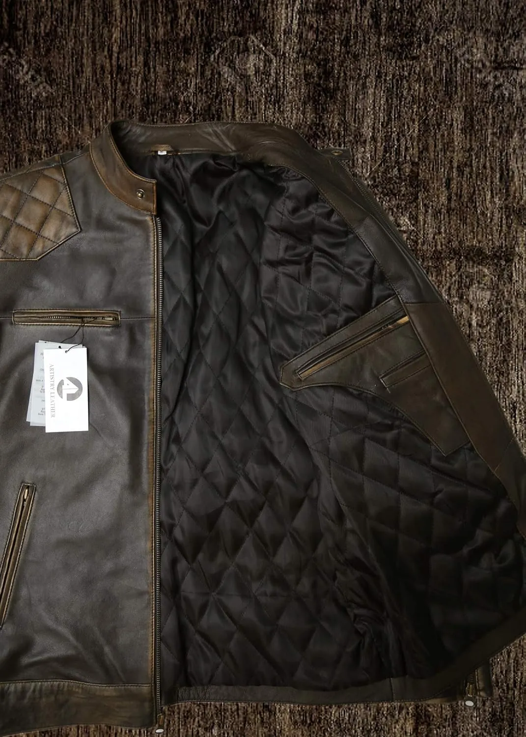 Black Casual Real Leather Jacket for Mens | Genuine Lambskin Motorcycle Biker Jackets