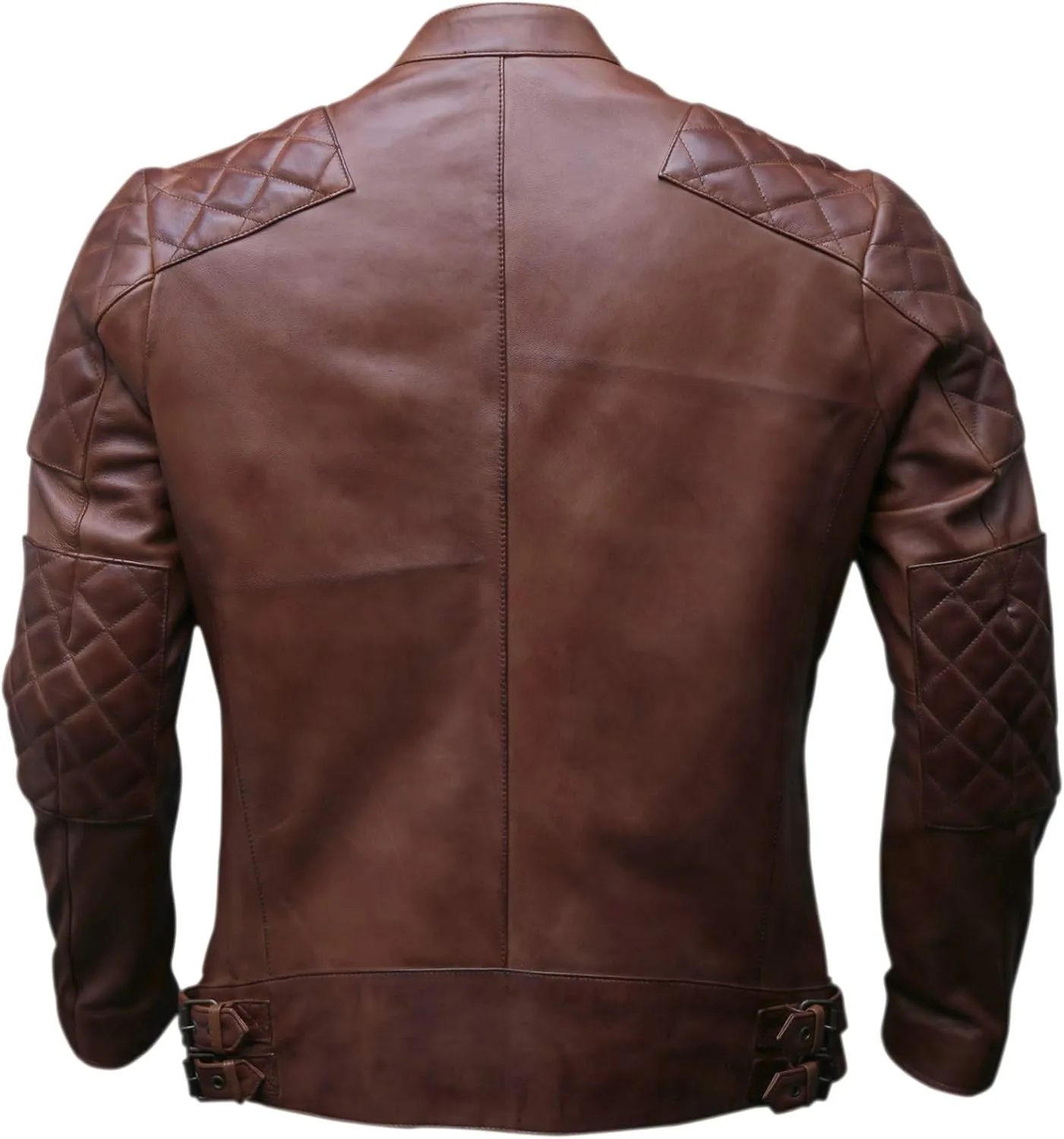Black Casual Real Leather Jacket for Mens | Genuine Lambskin Motorcycle Biker Jackets