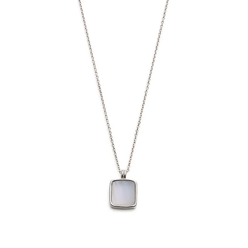 BLUE LACE AGATE PENDANT NECKLACE