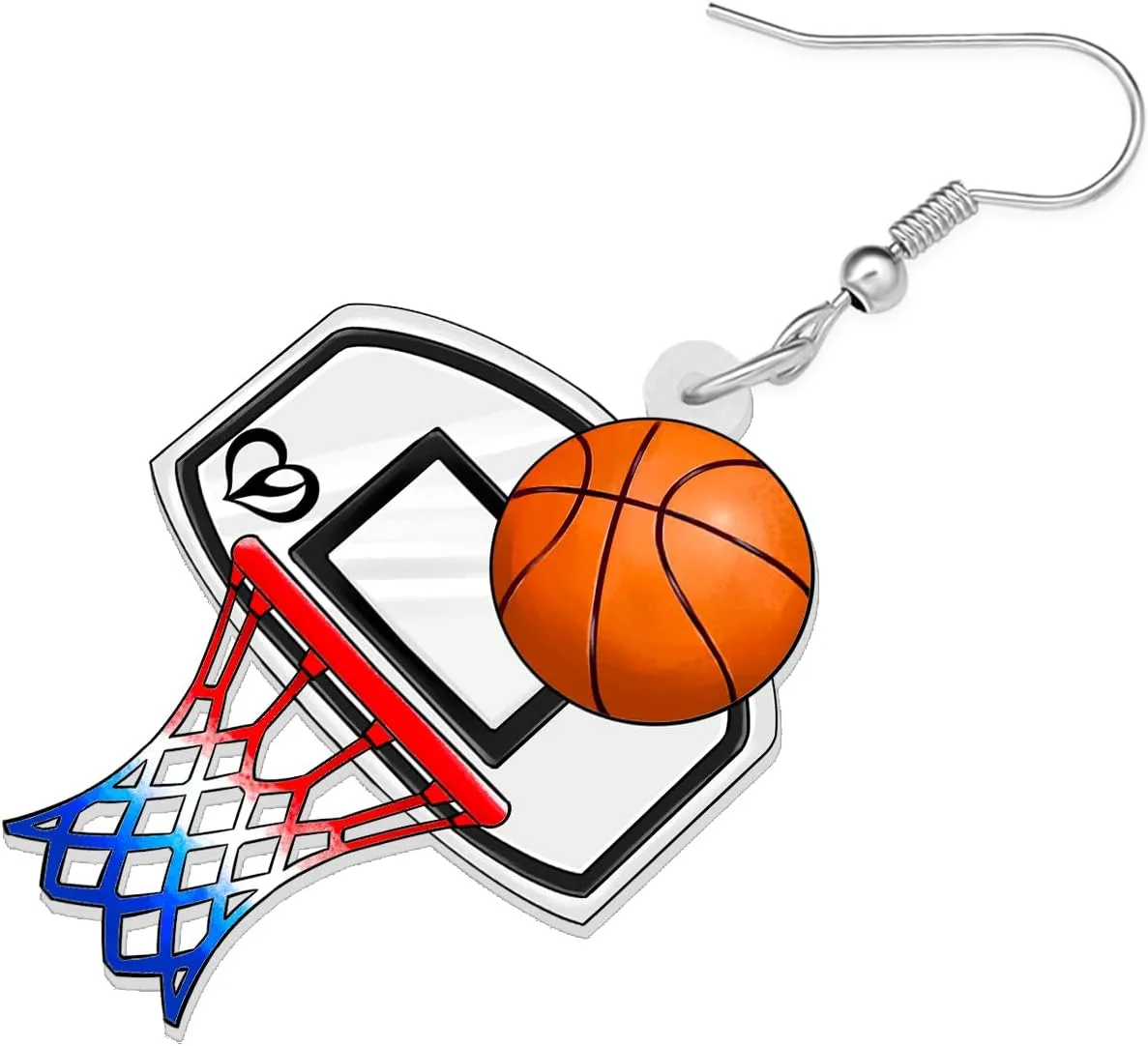 BONSNY Novelty Floral Acrylic Dangle Physical Culture Sports Earrings for Women Jewelry Gifts Funny Sensitive Ears Hypoallergenic Charms