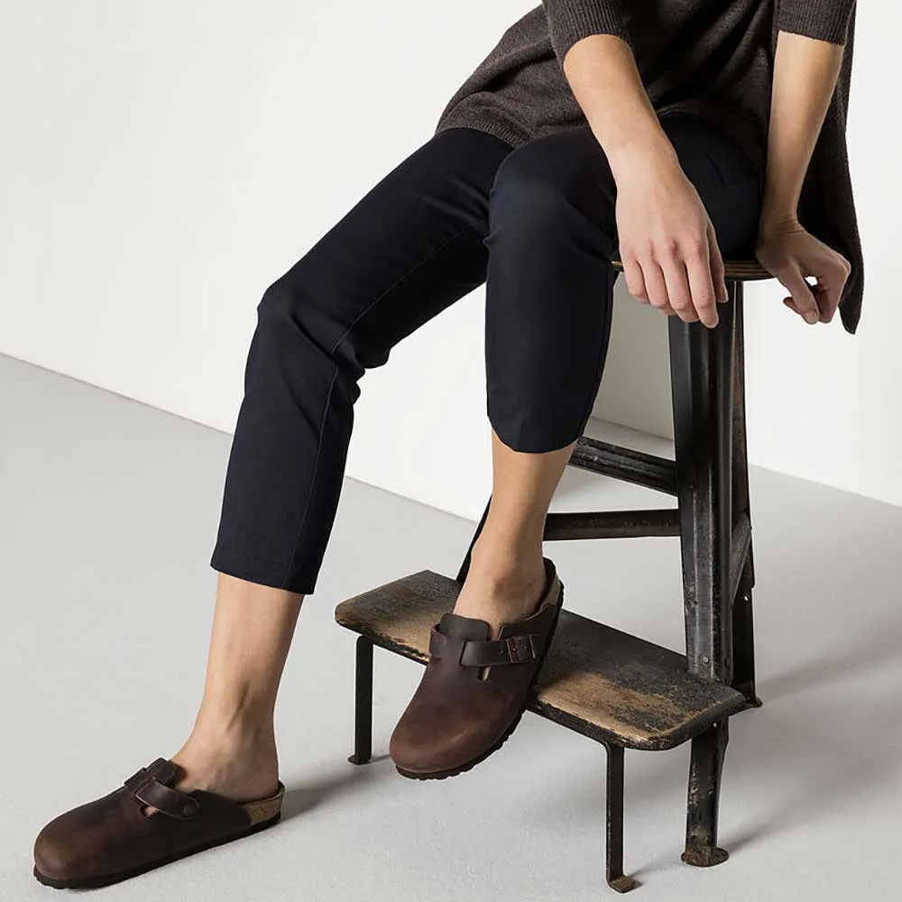 Boston Soft Footbed Oiled Leather Clog - Habana - Regular/Wide (D)