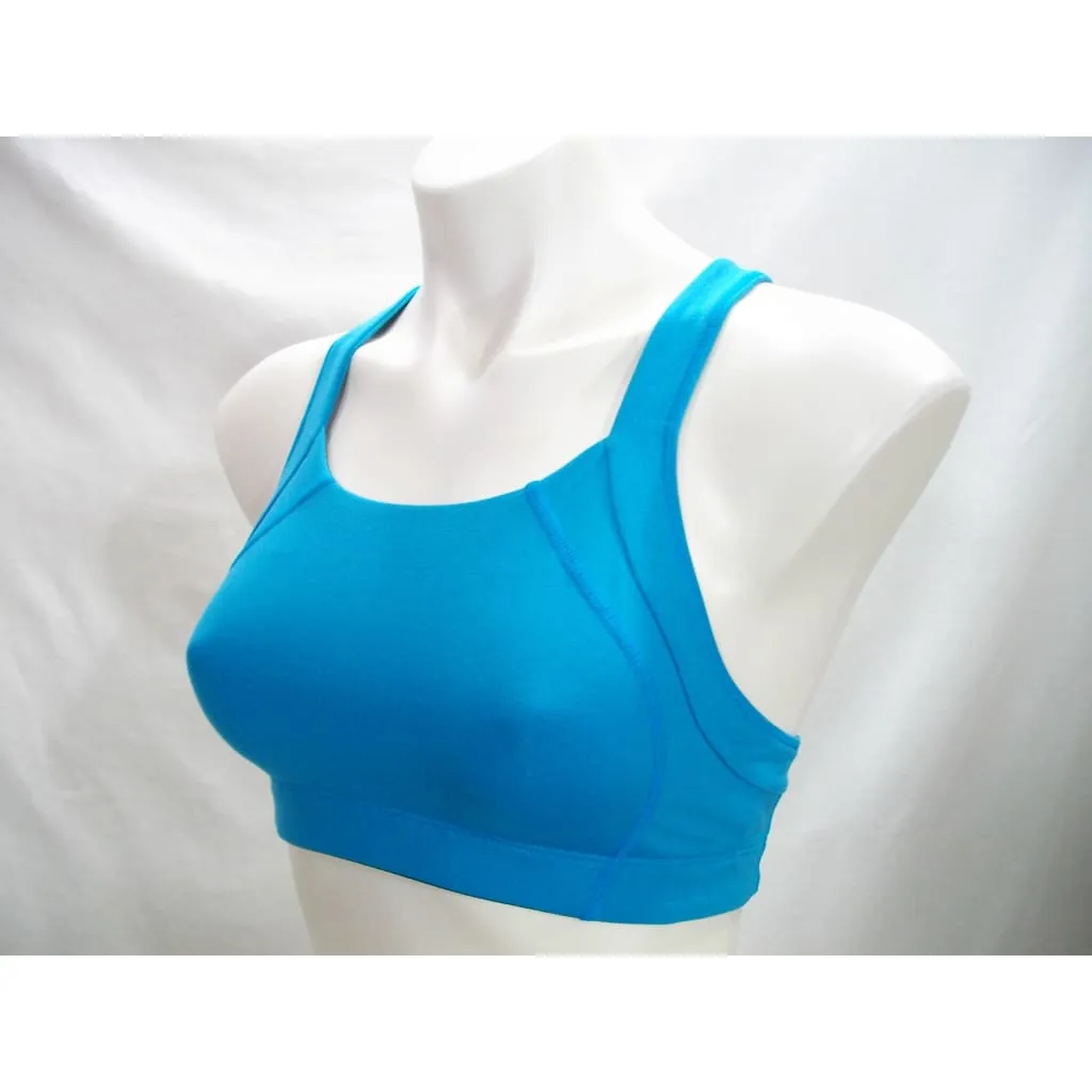 Brooks Moving Comfort 300401 Chill Out C/D Compression Wire Free Sports Bra 32CD-34C Blue