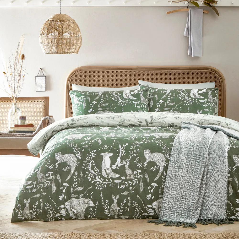 Buckthorn Duvet Cover Set Evergreen