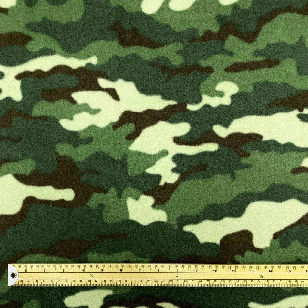 Camo Anti Pill Polar Fleece Fabric
