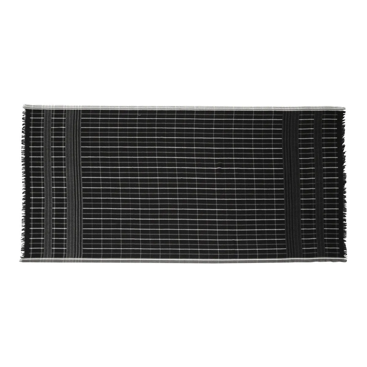 Candid Checks Black   Lohi Shawl