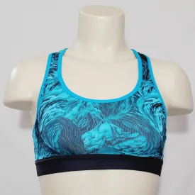 Champion C9 N9649 Power Core Wire Free Sports Bra XS X-SMALL Blue Feathers Swirl NWT