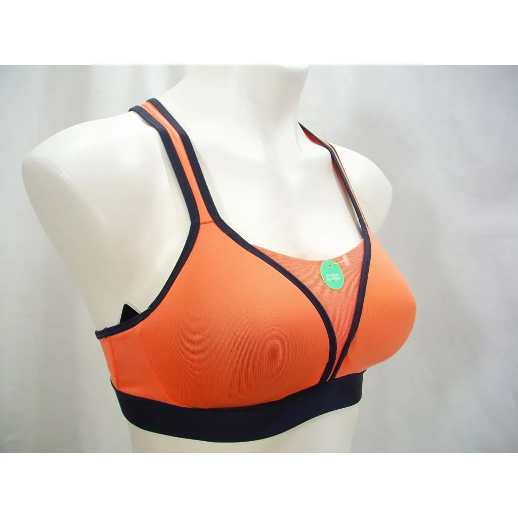 Champion N9619 C9 Power Shape V-Mesh Wire Free Sports Bra XS X-SMALL Orange