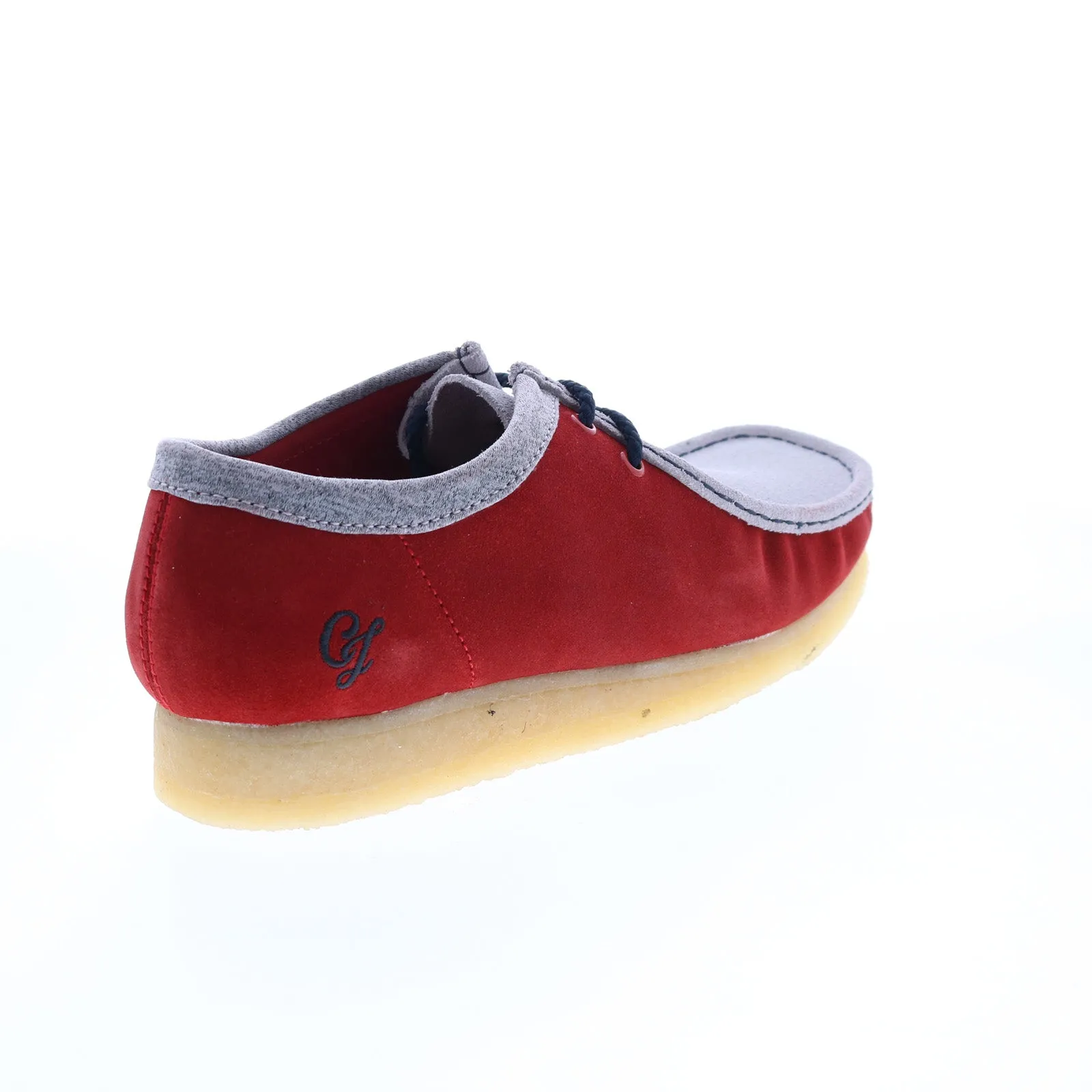 Clarks Originals Wallabee Low VCY Men's Red and Gray Suede Oxfords 26166291