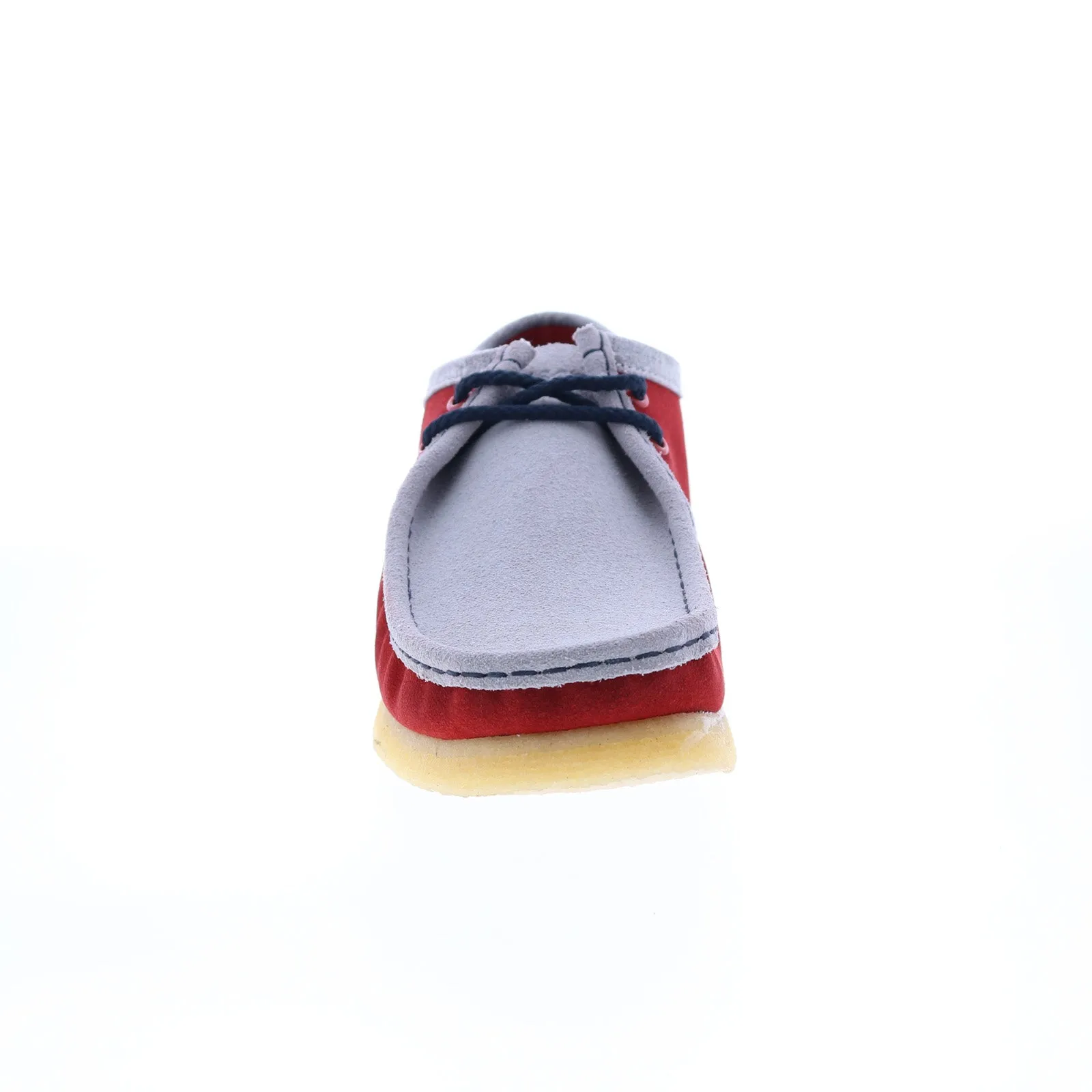 Clarks Originals Wallabee Low VCY Men's Red and Gray Suede Oxfords 26166291
