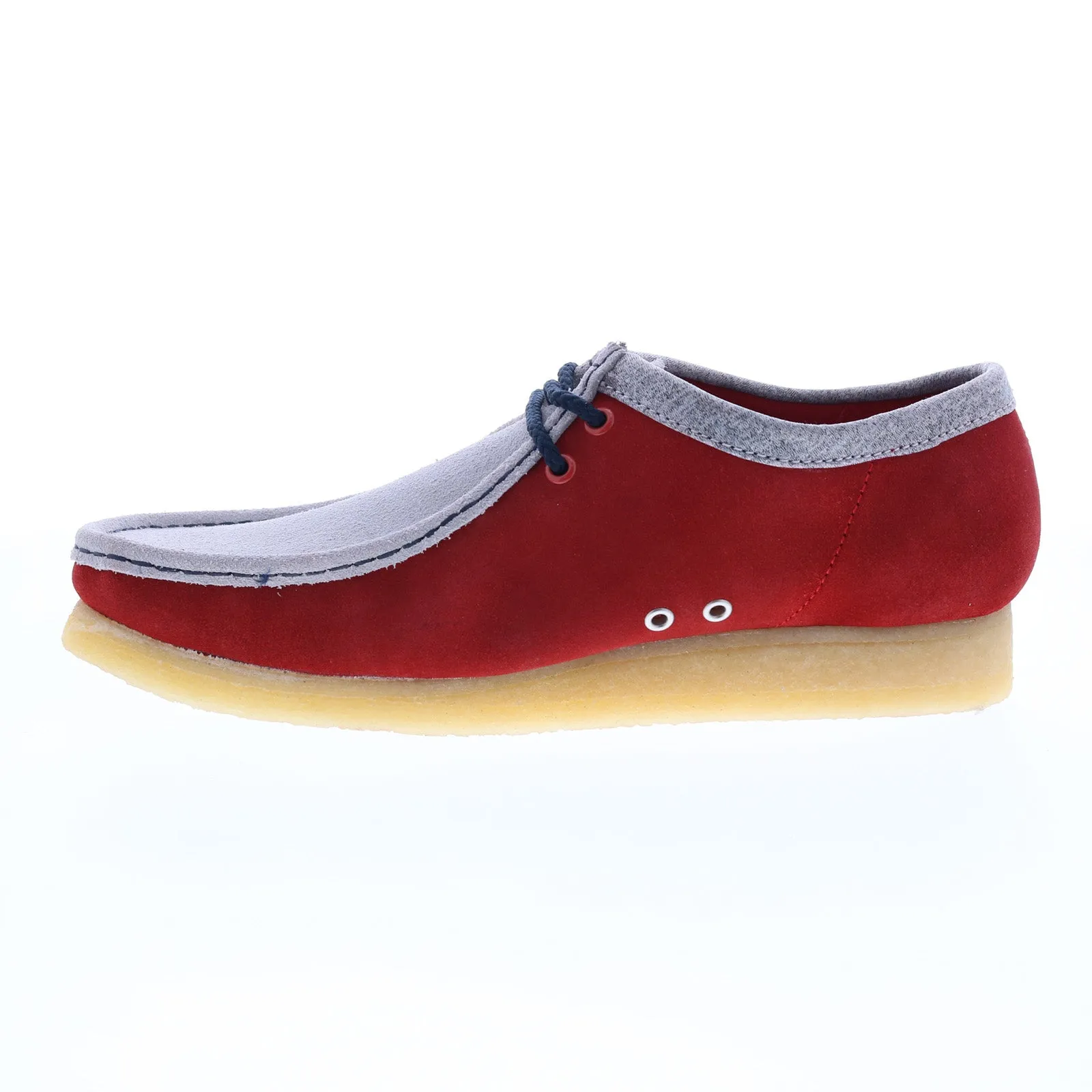 Clarks Originals Wallabee Low VCY Men's Red and Gray Suede Oxfords 26166291