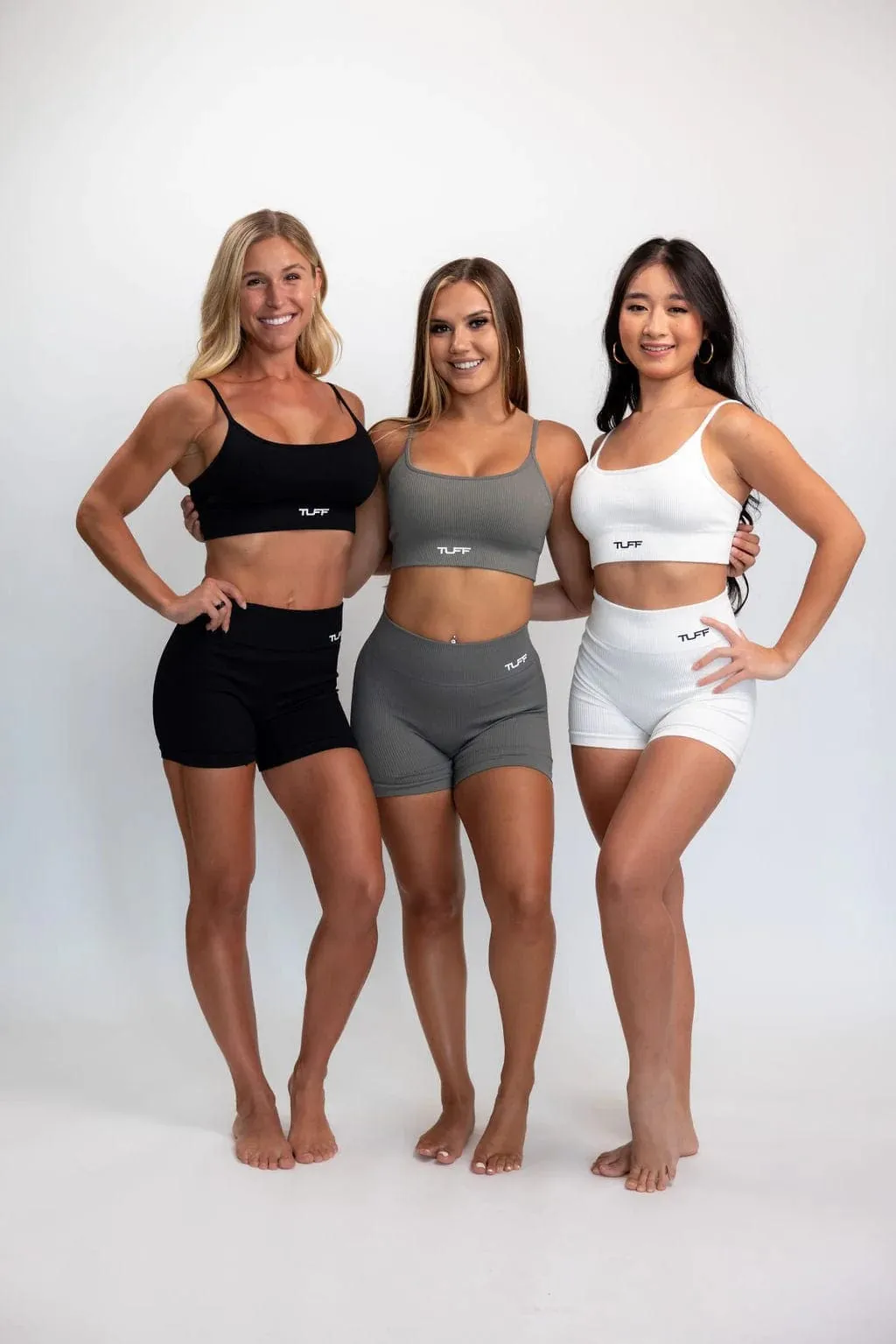 Classic Ribbed Sports Bra - Gray