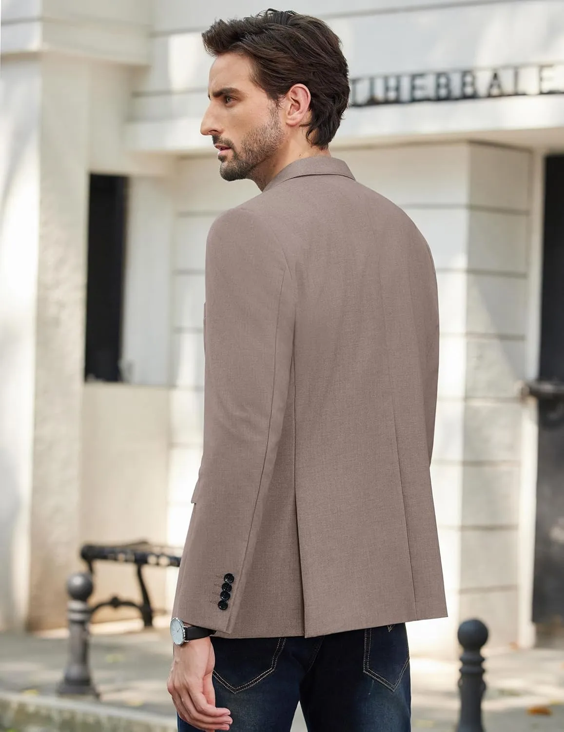 COOFANDY Mens Causal Blazer Two Button Suit Jackets Lightweight Slim Fit Sports Coats