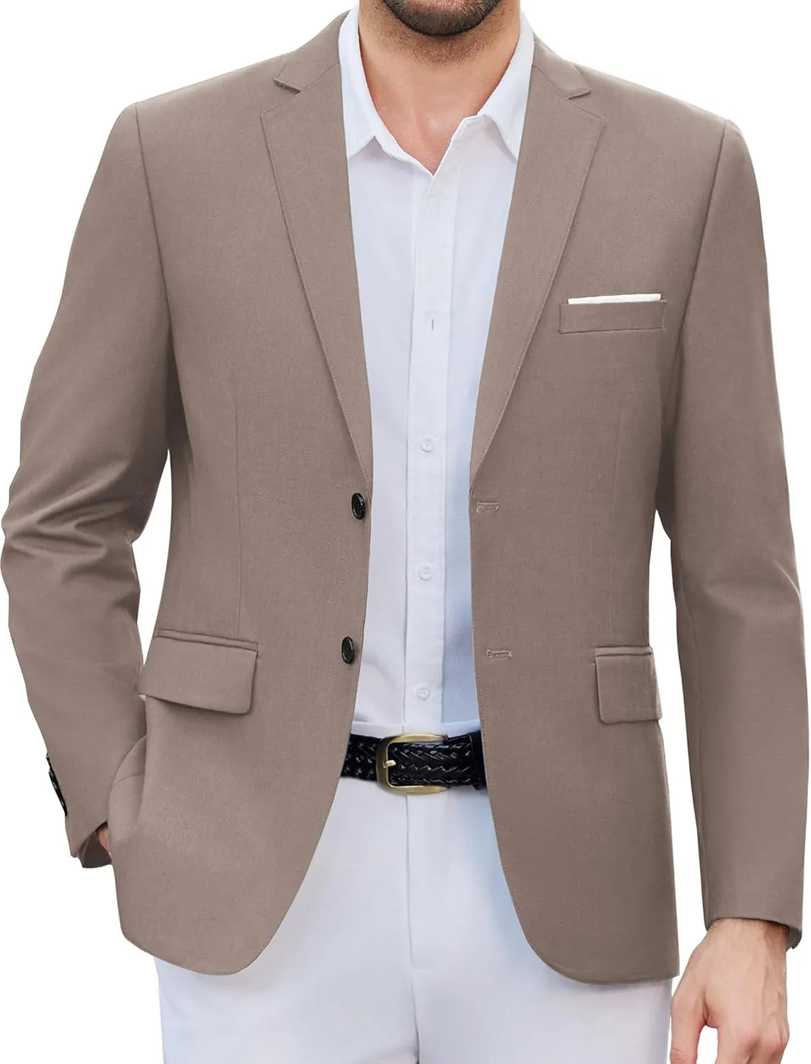 COOFANDY Mens Causal Blazer Two Button Suit Jackets Lightweight Slim Fit Sports Coats