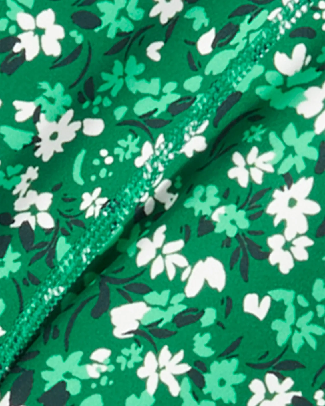 Crossback Sports Bra in Green Wildflower Ditsy