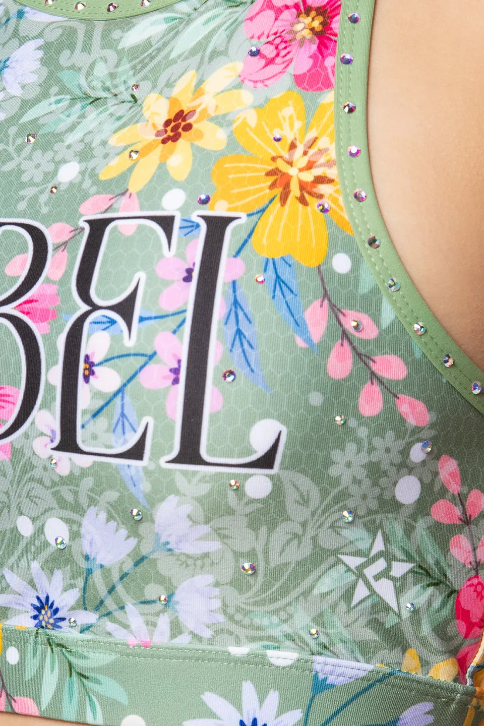 Cynthia Sports Bra in Tea Party
