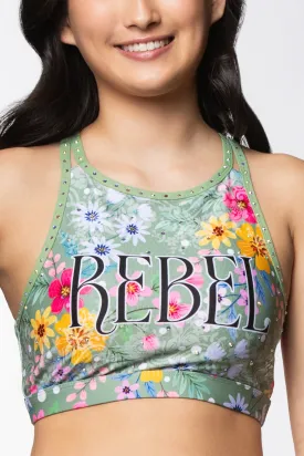 Cynthia Sports Bra in Tea Party
