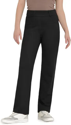 Dress Pants for Women Work Straight Pants with Pockets High Waisted Casual Business Slacks 29" Inseam Pull On Trousers
