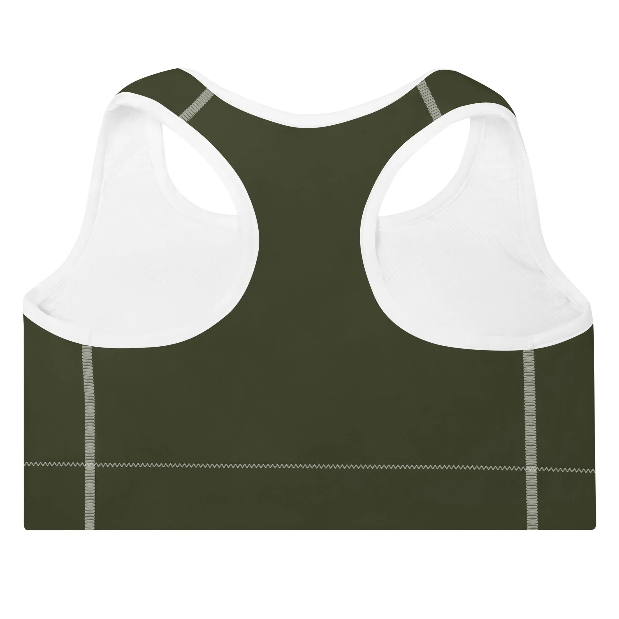 ELEVATED ESSENTIALS, GS LOGO THE PERFECT PADDED SPORTS BRA OLIVE