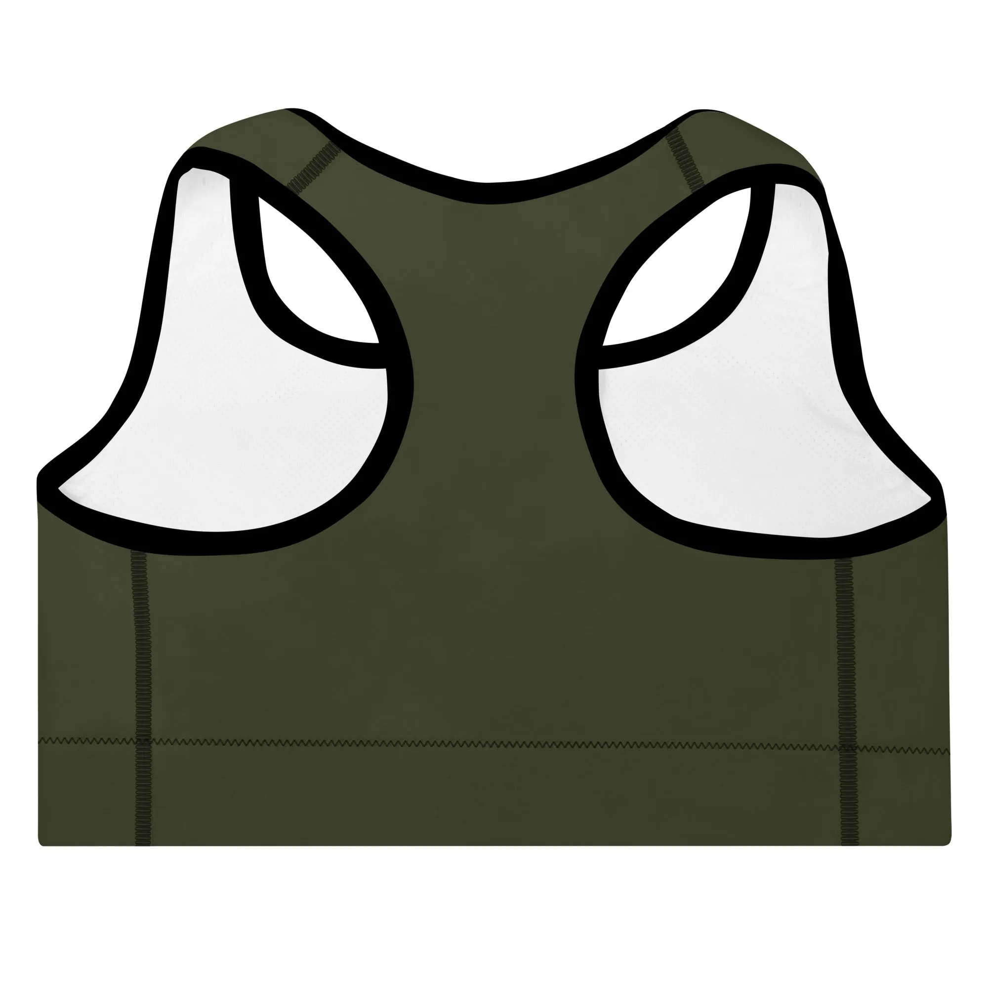 ELEVATED ESSENTIALS, GS LOGO THE PERFECT PADDED SPORTS BRA OLIVE