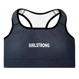 ELEVATED ESSENTIALS, THE PERFECT PADDED SPORTS BRA DENIM BLUE
