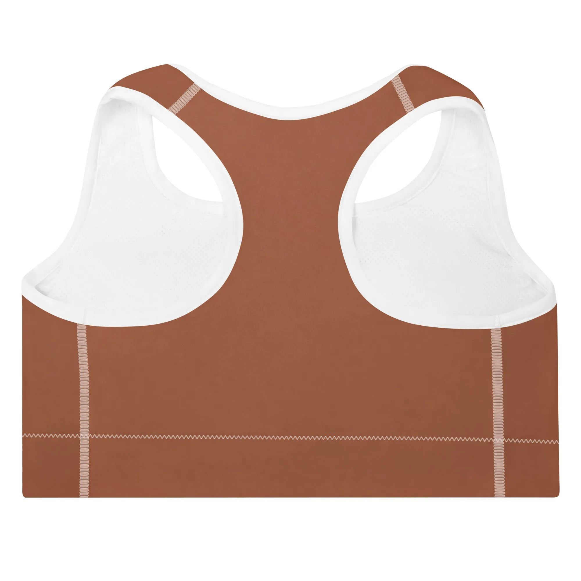 ELEVATED ESSENTIALS, THE PERFECT PADDED SPORTS BRA RUST