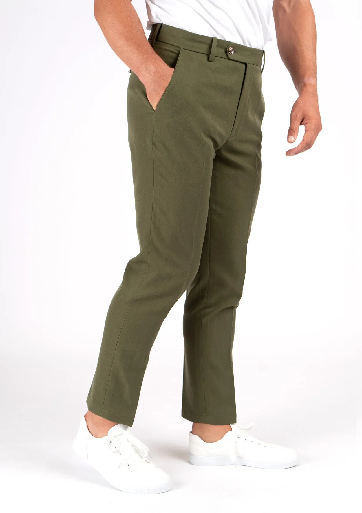 Ellis Olive Cotton Suit