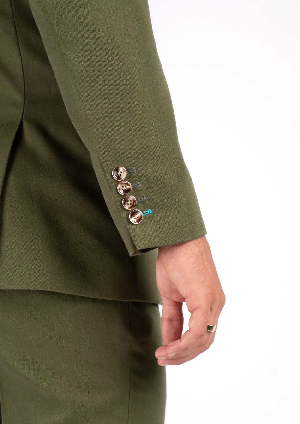 Ellis Olive Cotton Suit