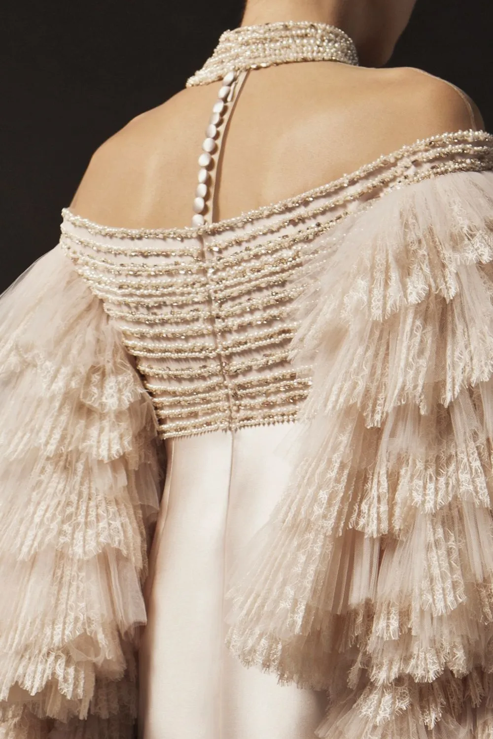 Embroidered Couture Scuba Dress