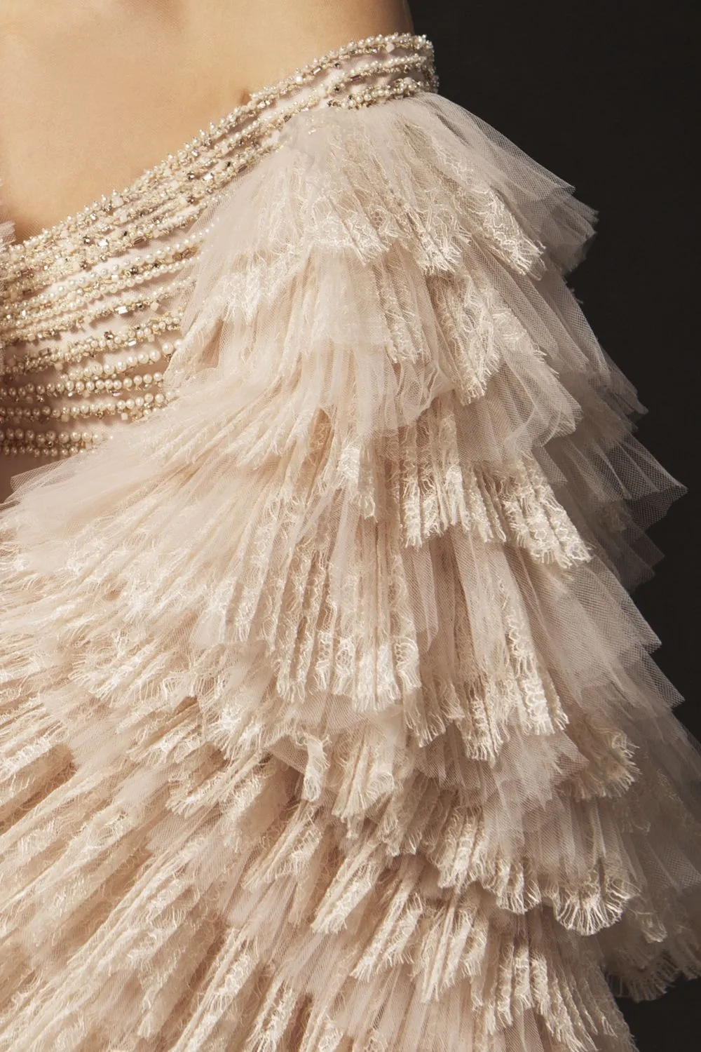 Embroidered Couture Scuba Dress