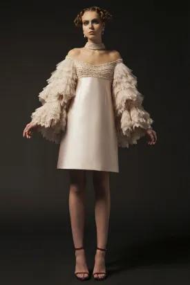 Embroidered Couture Scuba Dress
