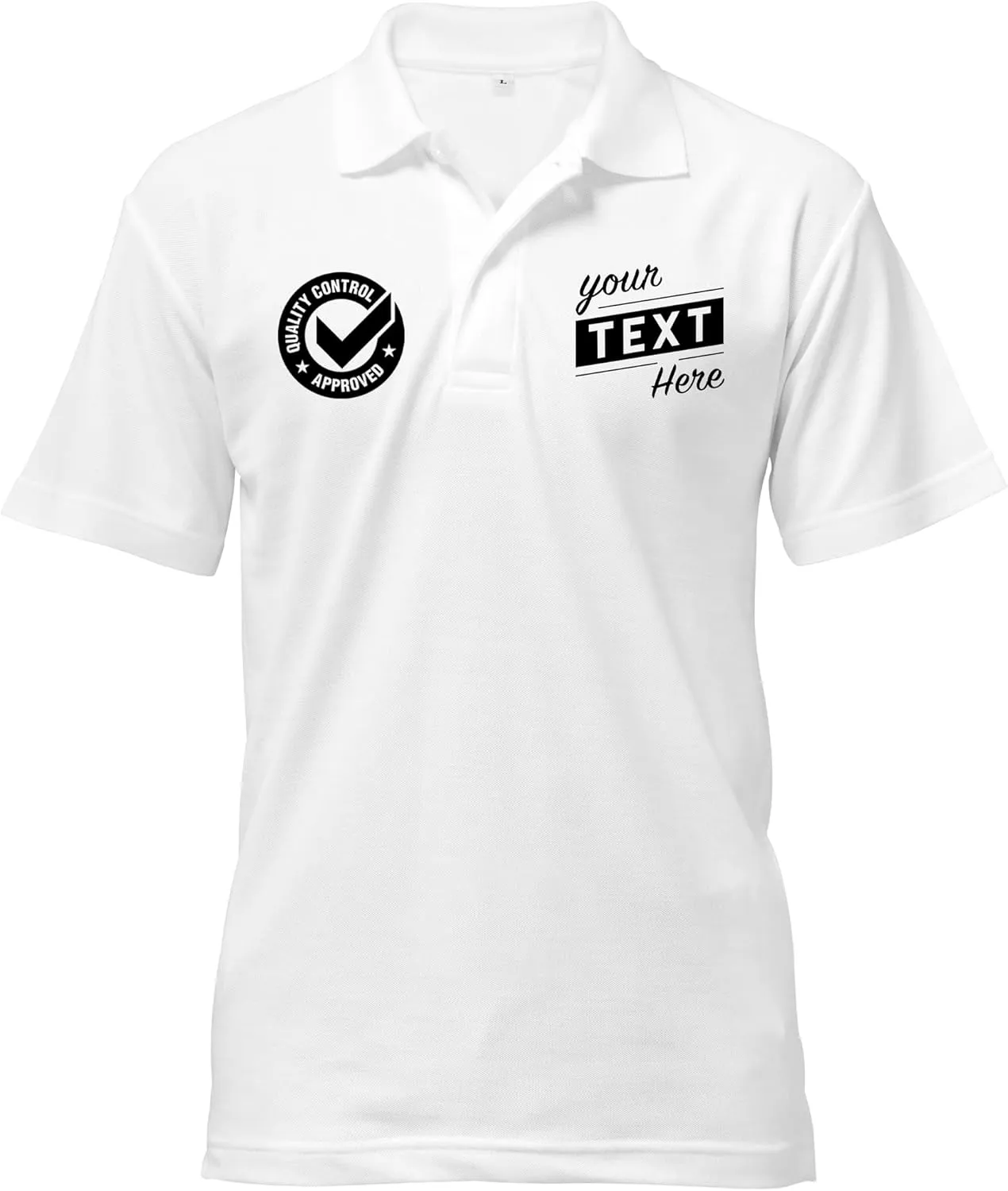 Embroidered Text | Custom Personalized Polo Shirt for Men & Women, Short Sleeve Sports Golf Tennis T-Shirt