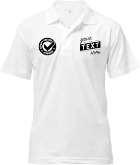 Embroidered Text | Custom Personalized Polo Shirt for Men & Women, Short Sleeve Sports Golf Tennis T-Shirt