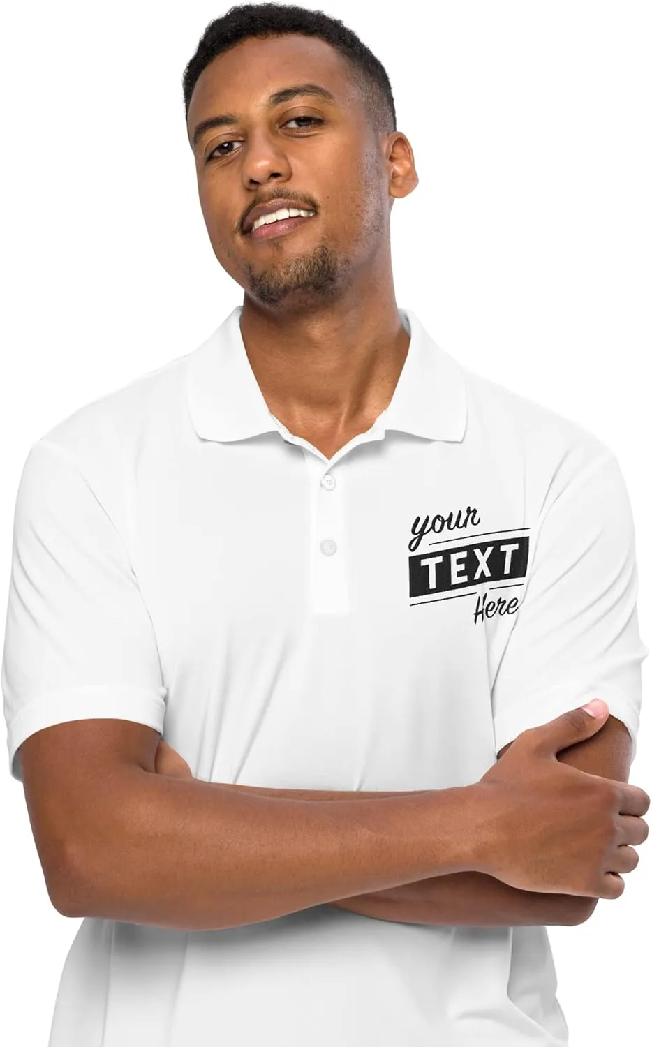 Embroidered Text | Custom Personalized Polo Shirt for Men & Women, Short Sleeve Sports Golf Tennis T-Shirt
