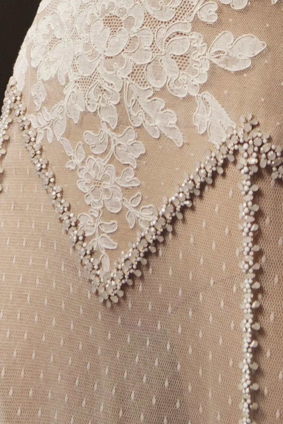 Embroidered White Opal Couture Gown