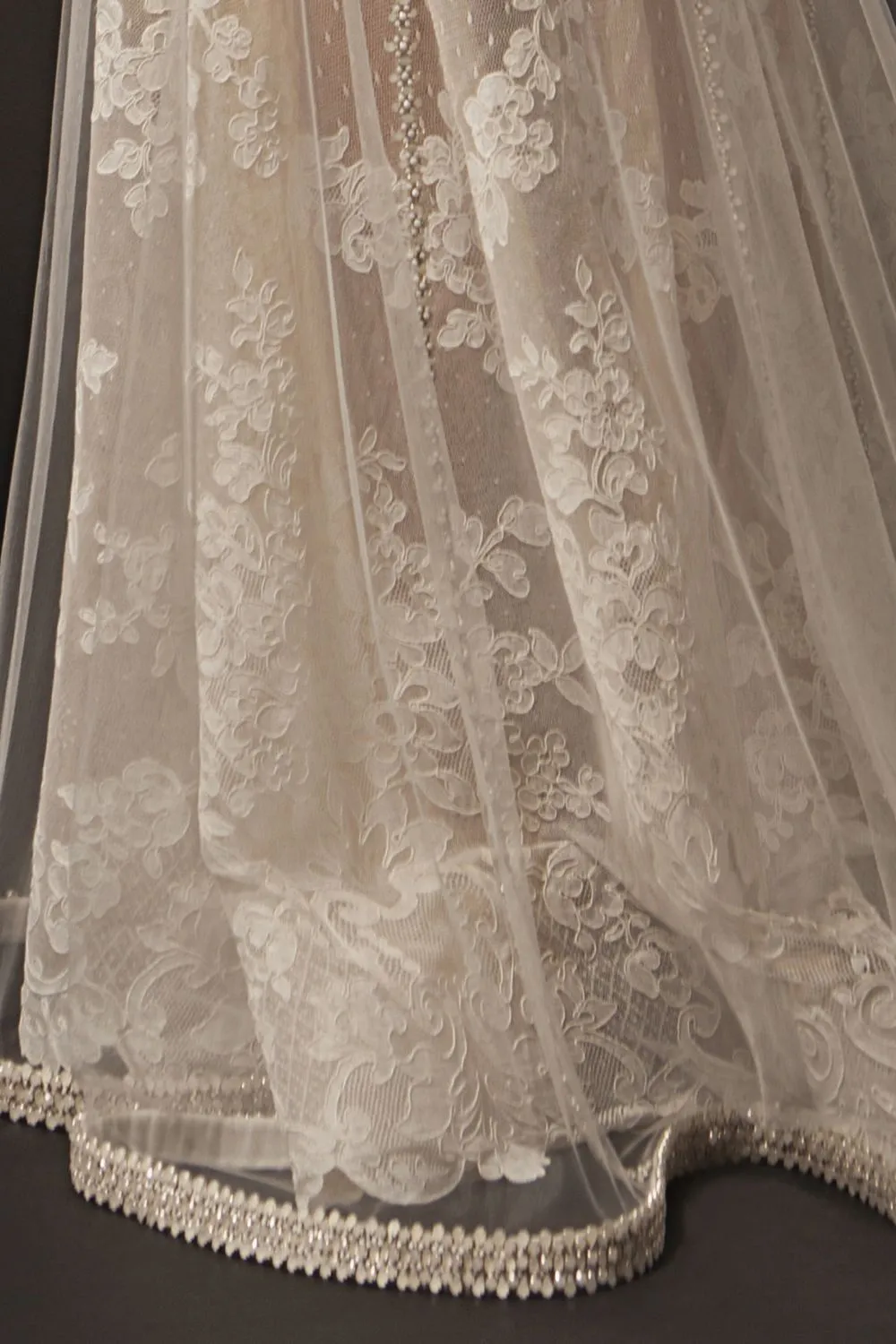 Embroidered White Opal Couture Gown