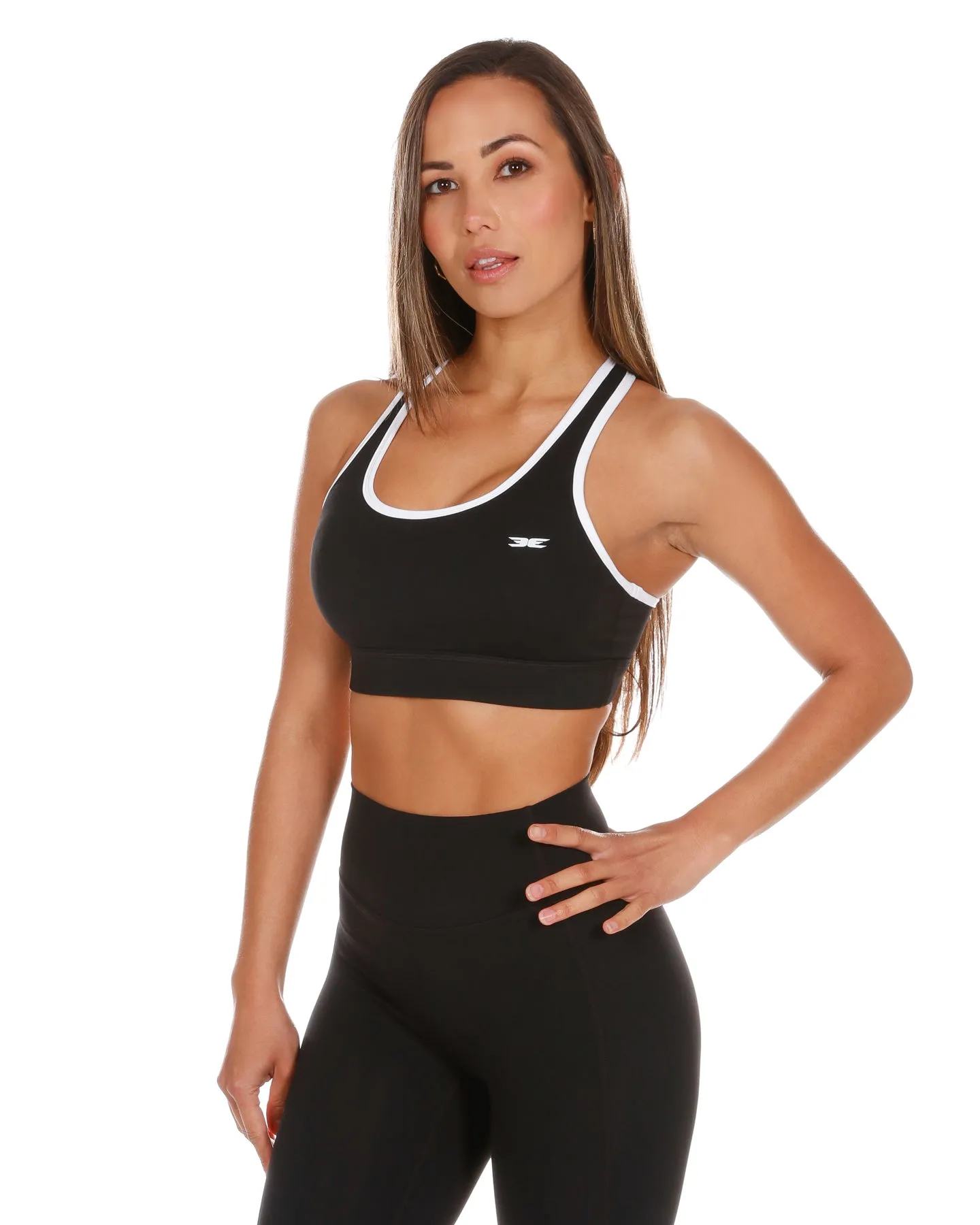 Essential Sports Bra - Black/White