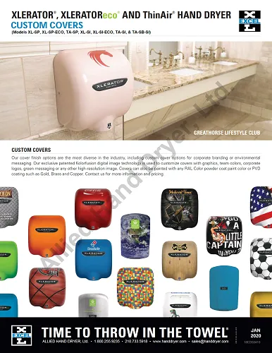 Excel Dryer XLERATOR® XL-SP (BONE) Hand Dryer - Special Color BONE on Zinc Alloy High Speed Automatic Surface-Mounted